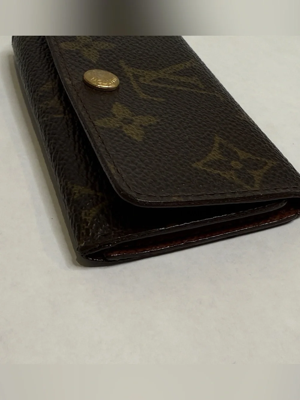 Louis Vuitton Monogram Canvas Key & Card Holder - Dark Brown with Gold Hardware